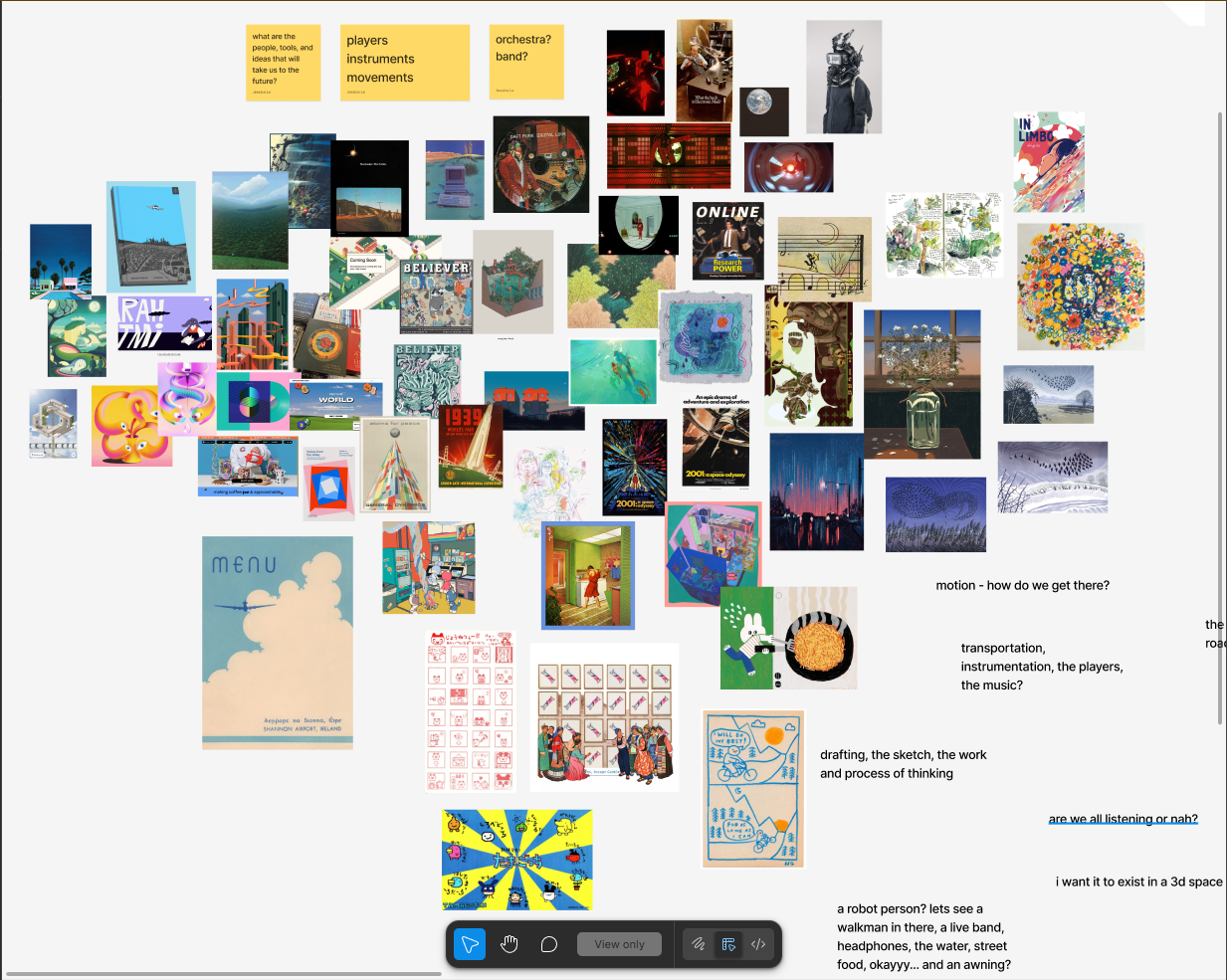 Process sketches and mood board